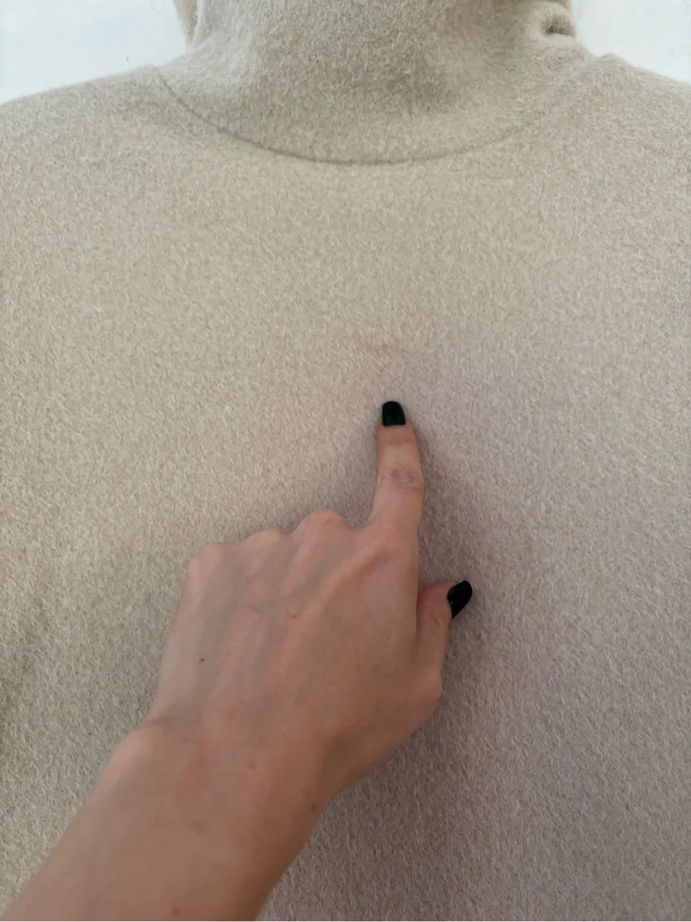 Zara Cream Midi Turtleneck Knit Dress